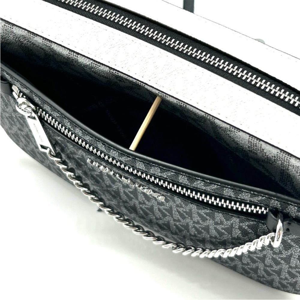Michael Kors Jet Set Large Signature Logo Crossbody
Bag Black Multi - Picture 10 of 11